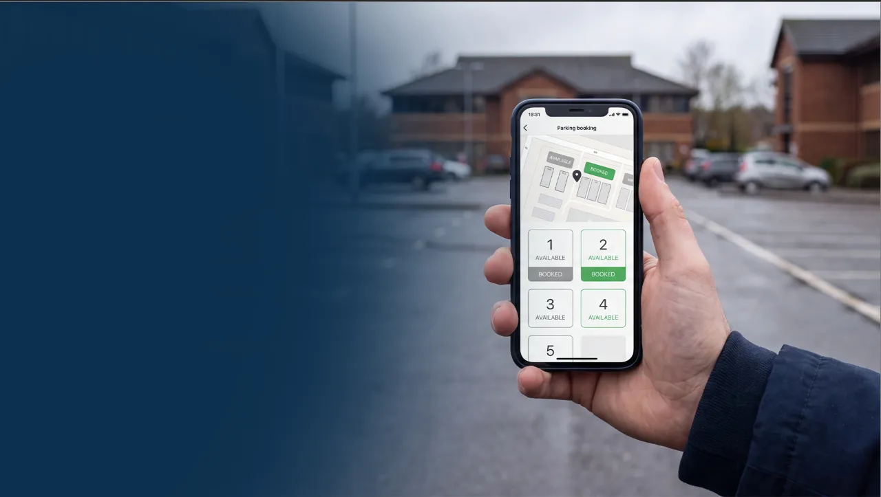 Resident managing a digital parking permit on a smartphone