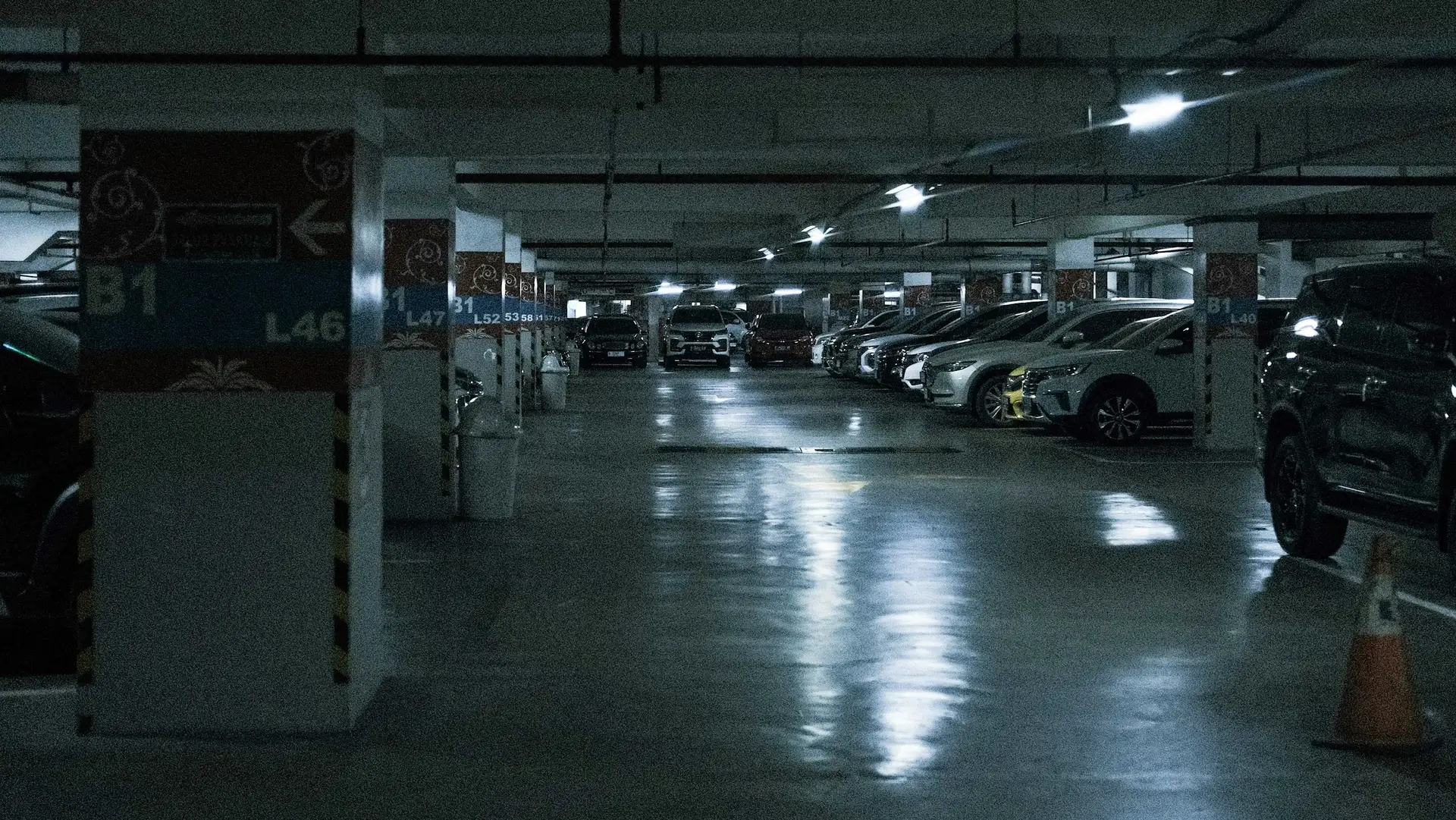Shoppers arriving at a well-managed shopping centre car park